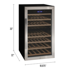 Allavino - Cascina Series 43 Bottle Dual Zone Freestanding Wine Refrigerator Cooler with Stainless Steel Door