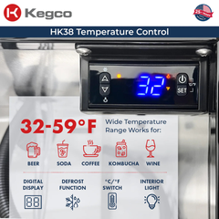 Kegco - 24" Wide Built-In Indoor Kegerator with Kit – Stainless Steel Door