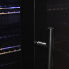 Allavino - Contemporary 102 Bottle Single Zone Freestanding Wine Refrigerator with Black Glass Door