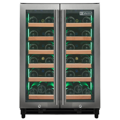 Allavino - Reserva Series 36 Bottle Dual Zone Wine Refrigerator with Stainless Steel French Doors