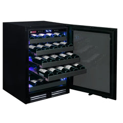 Allavino - Reserva Series 50 Bottle Single Zone Built-In Wine Refrigerator - Black Stainless Steel