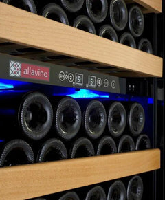 Allavino - 24" Wide Vite II Tru-Vino 99 Bottle Dual Zone Black Right Hinge Wine Refrigerator