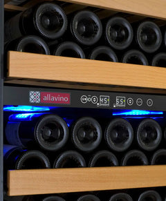 Allavino - 24" Wide Vite II Tru-Vino 99 Bottle Dual Zone Black Right Hinge Wine Refrigerator