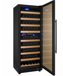 Allavino - 24" Wide Vite II Tru-Vino 99 Bottle Dual Zone Black Right Hinge Wine Refrigerator