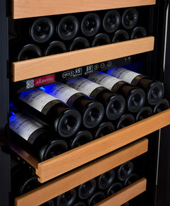 Allavino - 24" Wide Vite II Tru-Vino 99 Bottle Dual Zone Black Right Hinge Wine Refrigerator