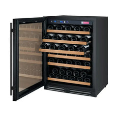 Allavino - FlexCount Series 56 Bottle Single Zone Built-In Wine Refrigerator with Black Door
