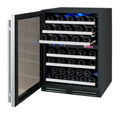 Allavino - FlexCount II Series 56 Bottle Dual Zone Wine Refrigerator with Stainless Steel Door