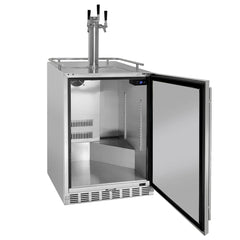 Kegco - 24" Wide Built-In Outdoor All Stainless Steel Kegerator with Kit