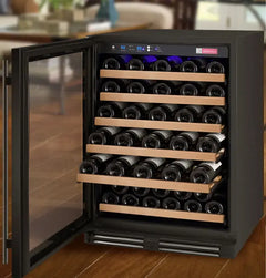Allavino - FlexCount Series 56 Bottle Single Zone Built-In Wine Refrigerator with Black Door