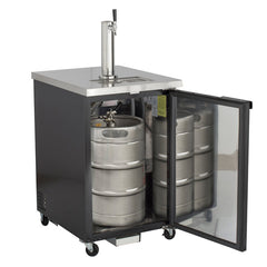 Maxx Cold - MXBD24-1B Single Tower Beer Dispenser, 7.2 cu. ft., 1 Barrel/Keg (204 L), Black/Stainless Steel Top