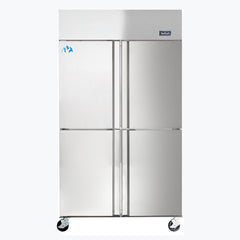 Chef AAA - SCD-880F, Commercial Solid 4 Half Door Reach-In Freezer 32 cu.ft.