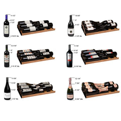 Allavino - Reserva Series 134 Bottle Dual Zone Black Side-by-Side Shallow Wine Refrigerator with Wood Front Shelves