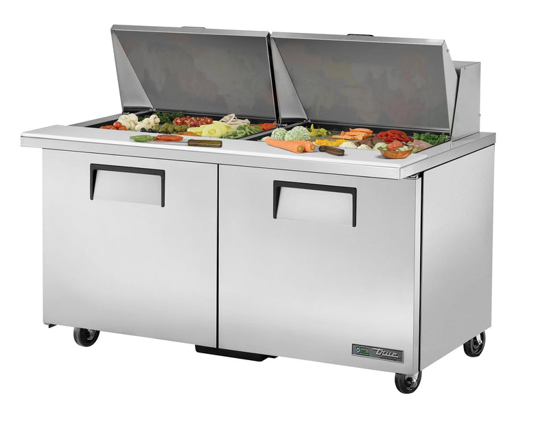 True Mega Top Double Door 24 Pan Sandwich/Salad Prep Table, 60