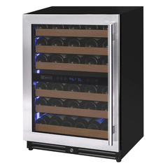 Allavino - Reserva Series 51 Bottle Dual Zone Undercounter Wine Refrigerator Cooler with Stainless Steel Door