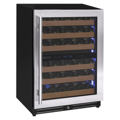 Allavino - Reserva Series 51 Bottle Dual Zone Undercounter Wine Refrigerator Cooler with Stainless Steel Door