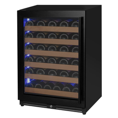 Allavino - Reserva Series 51 Bottle Single Zone Built-In Luxury Wine Refrigerator with Black Door
