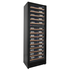 Allavino - Reserva Series 67 Bottle 71" Tall Dual Zone Black Shallow Wine Refrigerator with Wood Front Shelves