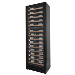 Allavino - Reserva Series 67 Bottle 71" Tall Dual Zone Black Shallow Wine Refrigerator with Wood Front Shelves