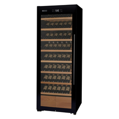 Allavino - 248 Bottle Single Zone Freestanding Wine Refrigerator with Display Shelving and Black Glass Door