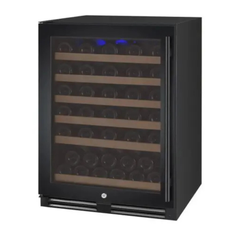 Allavino - FlexCount Series 56 Bottle Single Zone Built-In Wine Refrigerator with Black Door