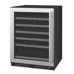 Allavino - FlexCount Series 56 Bottle Single Zone Undercounter Wine Refrigerator with Stainless Steel Door
