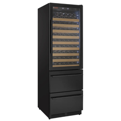Allavino - 108 Bottle Stainless Steel Wine Refrigerator with Two Refrigerated Drawers
