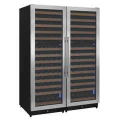 Allavino - Reserva Series 317 Bottle 71" Tall Three Zone Stainless Steel Side-by-Side Wine Refrigerator