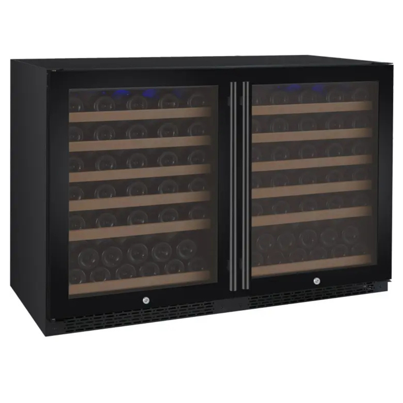 Allavino - FlexCount Series Side-by-Side Built-in Wine Refrigerators with Black Doors