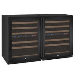 Allavino - FlexCount Series Side-by-Side Built-in Wine Refrigerators with Black Doors