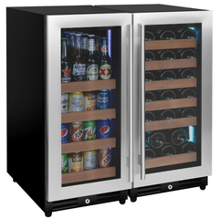 Allavino - Reserva Series Side-by-Side Wine Refrigerator/Beverage Center with Stainless Steel Doors