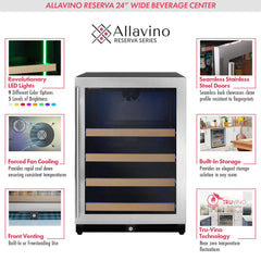 Allavino - Reserva Series Stainless Steel Side-by-Side Beverage Center
