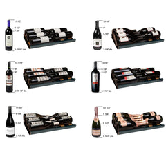 Allavino - Reserva Series 67 Bottle 71" Tall Dual Zone Left Hinge Black Shallow Wine Cooler Refrigerator Console