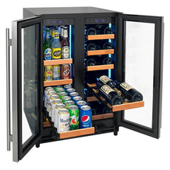 Allavino - Reserva Series 24" Wide Two Door Stainless Steel Wine Refrigerator/Beverage Center
