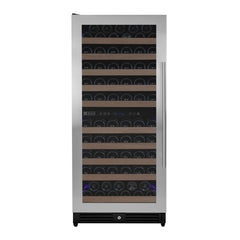 Allavino - 119 Bottle 55" Tall Dual Zone Stainless Steel Wine Refrigerator