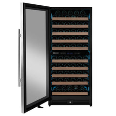 Allavino - 119 Bottle 55" Tall Dual Zone Stainless Steel Wine Refrigerator