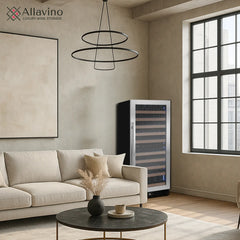 Allavino - 119 Bottle 55" Tall Dual Zone Stainless Steel Wine Refrigerator