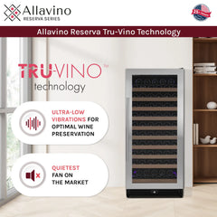 Allavino - Reserva 119 Bottle 55" Tall Single Zone Stainless Steel Wine Refrigerator