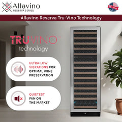 Allavino - Reserva Series 154 Bottle 71" Tall Dual Zone Stainless Steel Wine Refrigerator