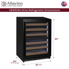 Allavino - Reserva Series 51 Bottle Dual Zone Built-In Luxury Wine Refrigerator
