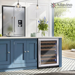 Allavino - Reserva Series 51 Bottle Dual Zone Undercounter Wine Refrigerator Cooler with Stainless Steel Door