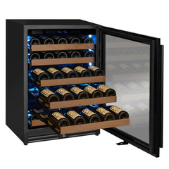 Allavino - Reserva Series 51 Bottle Single Zone Built-In Luxury Wine Refrigerator with Black Door