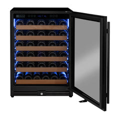 Allavino - Reserva Series 51 Bottle Single Zone Built-In Luxury Wine Refrigerator with Black Door