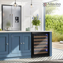 Allavino - Reserva Series 51 Bottle Single Zone Built-In Luxury Wine Refrigerator with Black Door