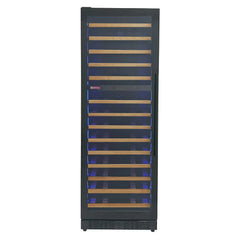 Allavino - Reserva Series 67 Bottle 71" Tall Dual Zone Black Shallow Wine Refrigerator with Wood Front Shelves