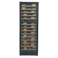 Allavino - Reserva Series 67 Bottle 71" Tall Dual Zone Black Shallow Wine Refrigerator with Wood Front Shelves