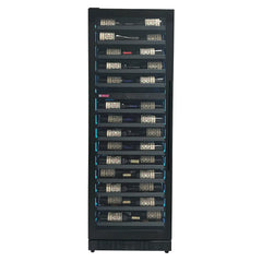 Allavino - Reserva Series 67 Bottle 71" Tall Dual Zone Left Hinge Black Shallow Wine Cooler Refrigerator Console