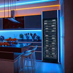 Allavino - Reserva Series 67 Bottle 71" Tall Dual Zone Right Hinge Black Shallow Wine Cooler Refrigerator