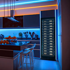 Allavino - Reserva Series 67 Bottle 71" Tall Single Zone Left Hinge Black Shallow Wine Cooler Refrigerator Console