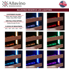 Allavino - Reserva Series 172 Bottle Dual Zone Built-In Wine Refrigerator with Stainless Steel Door