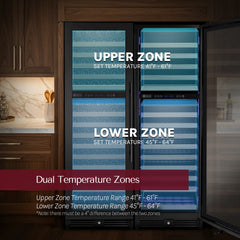 Allavino - Reserva Series 172 Bottle Dual Zone Built-In Wine Refrigerator with Stainless Steel Door